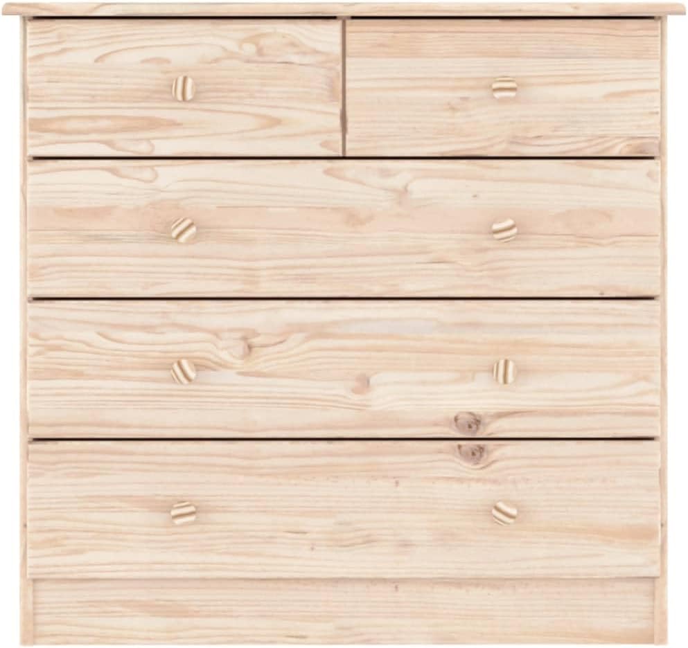 vidaXL Commode, Buffet avec Tiroir, Armoire Latérale, Meuble de Rangement Salon Chambre à Coucher Intérieur, Scandinave, Bois Massif de Pin