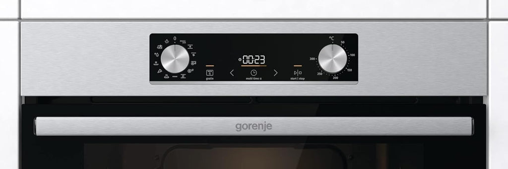 Gorenje OptiBake BOS 6737 E02X Four encastrable 77 L AquaClean Air chaud/ExtraSteam/AirFry/PerfectGrill/Pizzamode 300°C/Acier inoxydable