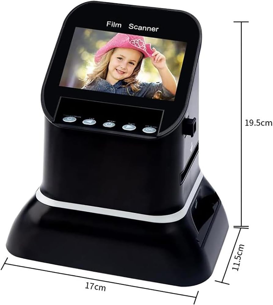 XCSCUK Scanners de Films Portables, scanners de négatifs et de Diapositives, Scanner de Films Haute résolution 120, convertisseur de Film 4,3 Pouces