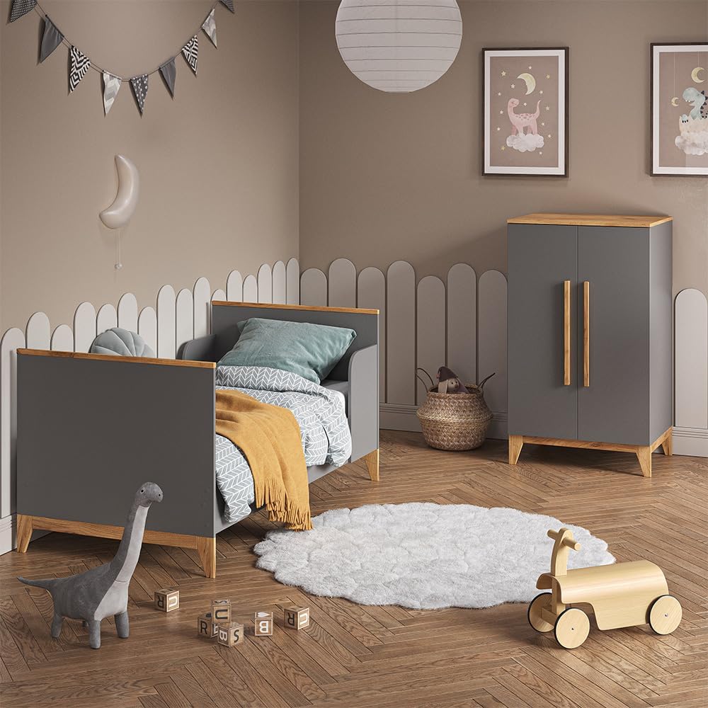 VitaliSpa Armoire pour Enfants Malia, Gris, 53.4x120cm
