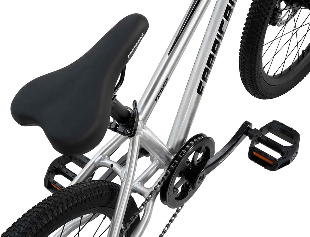 FabricBike Terra - VTT en Aluminium 20 Pouces pour Les Enfants de 6, 7 et 8 Ans, Frein à Disque, 7 Vitesses, Suspension Avant
