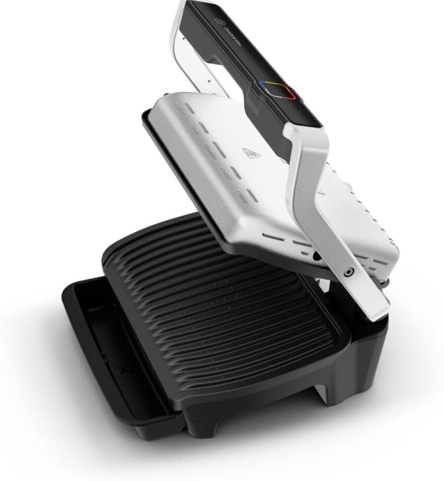 Tefal Grill électrique de table, 12 programmes automatiques, Mode manuel, Fonction aliments congelés, 2000 W, Livret recettes OptiGrill Elite GC750D30