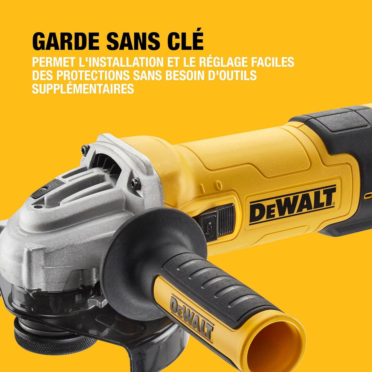 Meuleuse d'angle filaire 125mm à vitesse variable, 1500W avec interrupteur anti-redémarrage - Kit de surfaçage, DWE4257KT-QS