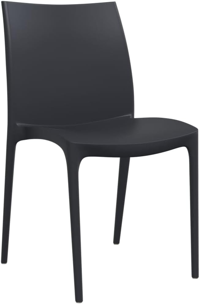 ZEYUAN Chaises de Jardin Lot de 2 Anthracite 50x46x80 cm polypropylène,Table De Jardin,Chaise De Jardin Aluminium,Chaise Jardin Plastique
