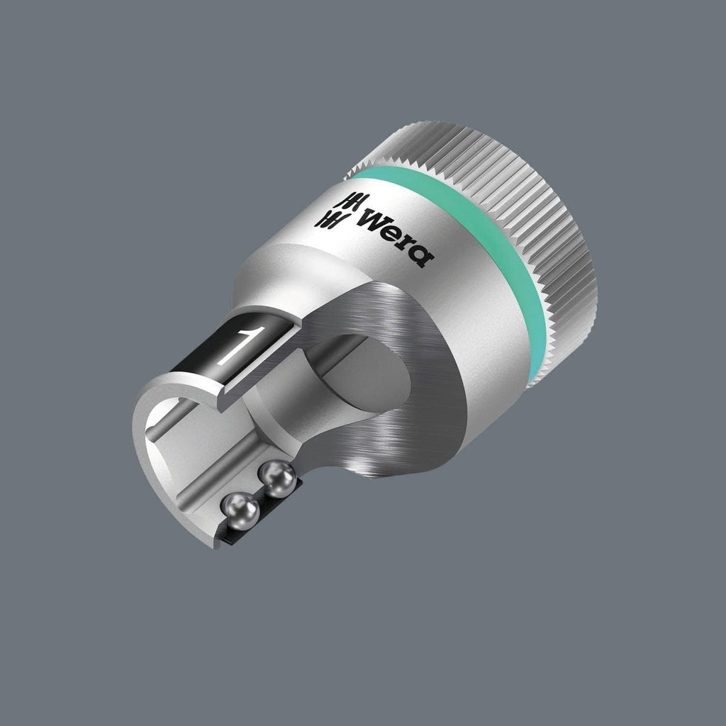 Wera 05003755001 8100 SA All-in Jeu cliquet Zyklop Speed, à carré 1/4“, avec fonction de retenue, métrique, 42 pièces