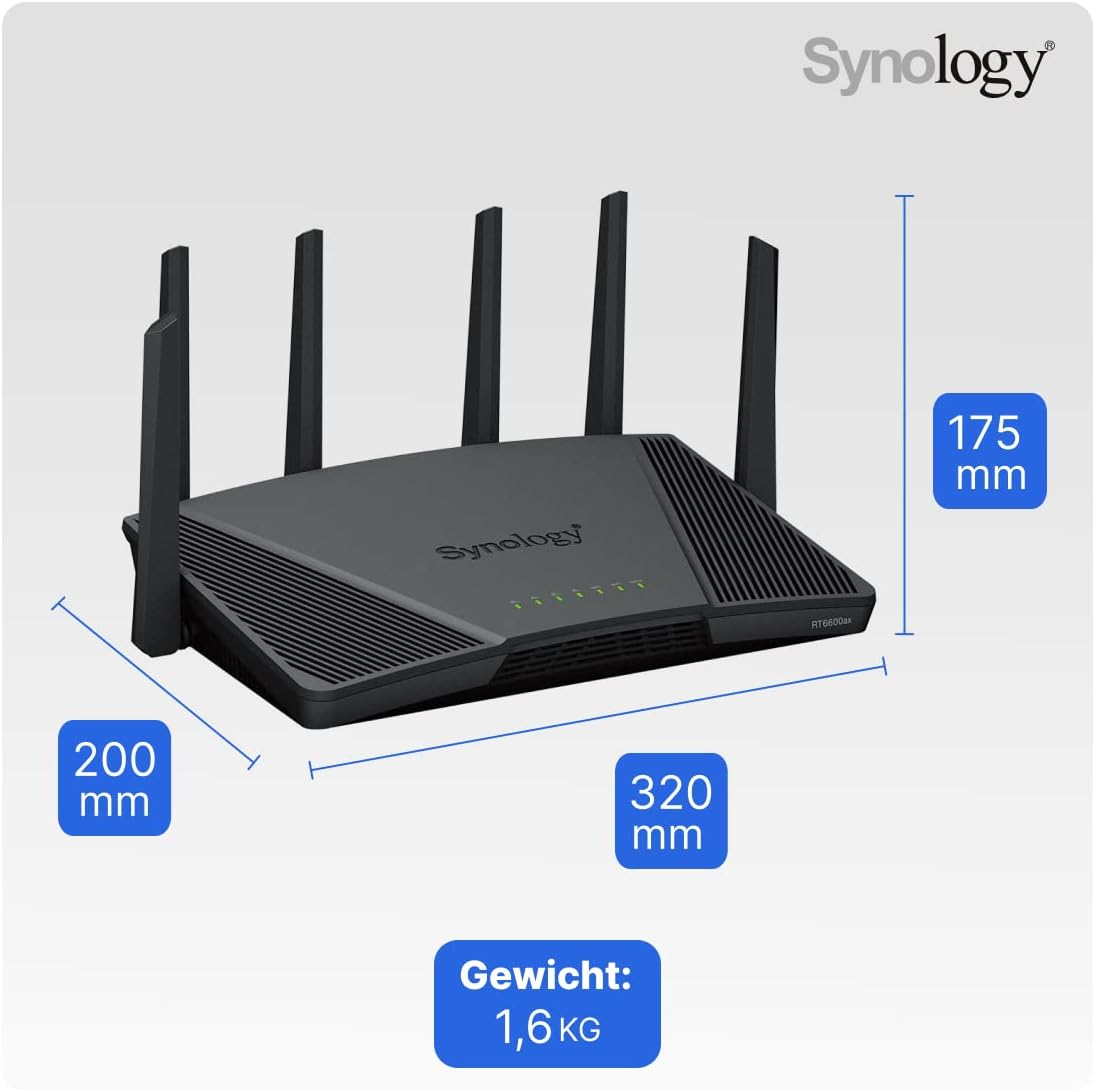 Synology Routeur sans Fil TriBand RT6600ax Noir