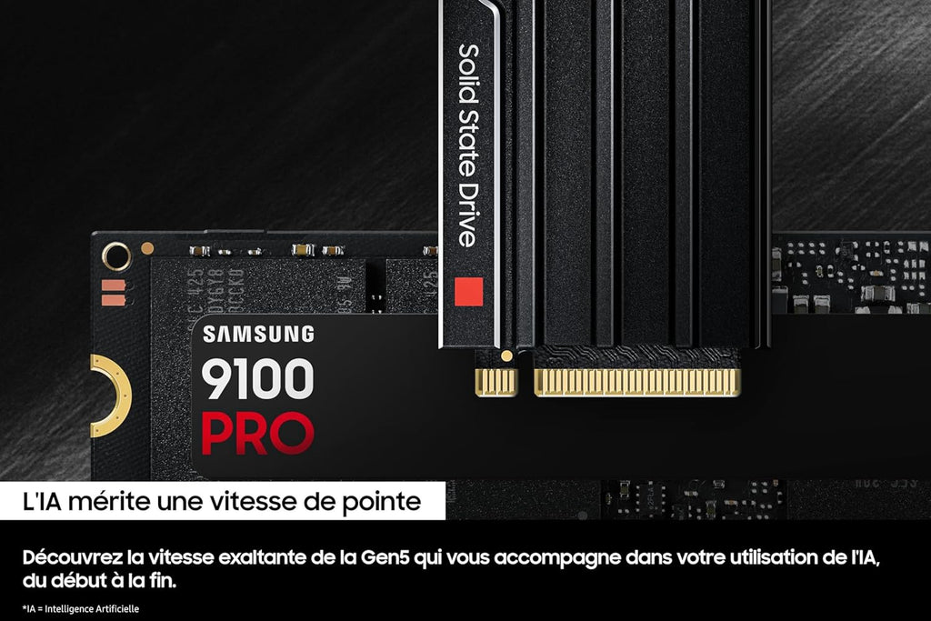 SSD Interne 9100 Pro, NVMe 2.0 PCIe 5.0x4, Capacité 2To, Vitesse de Lecture jusqu'à 14 800 Mo/s, Les Performances de la Gen5, MZ-VAP2T0BW