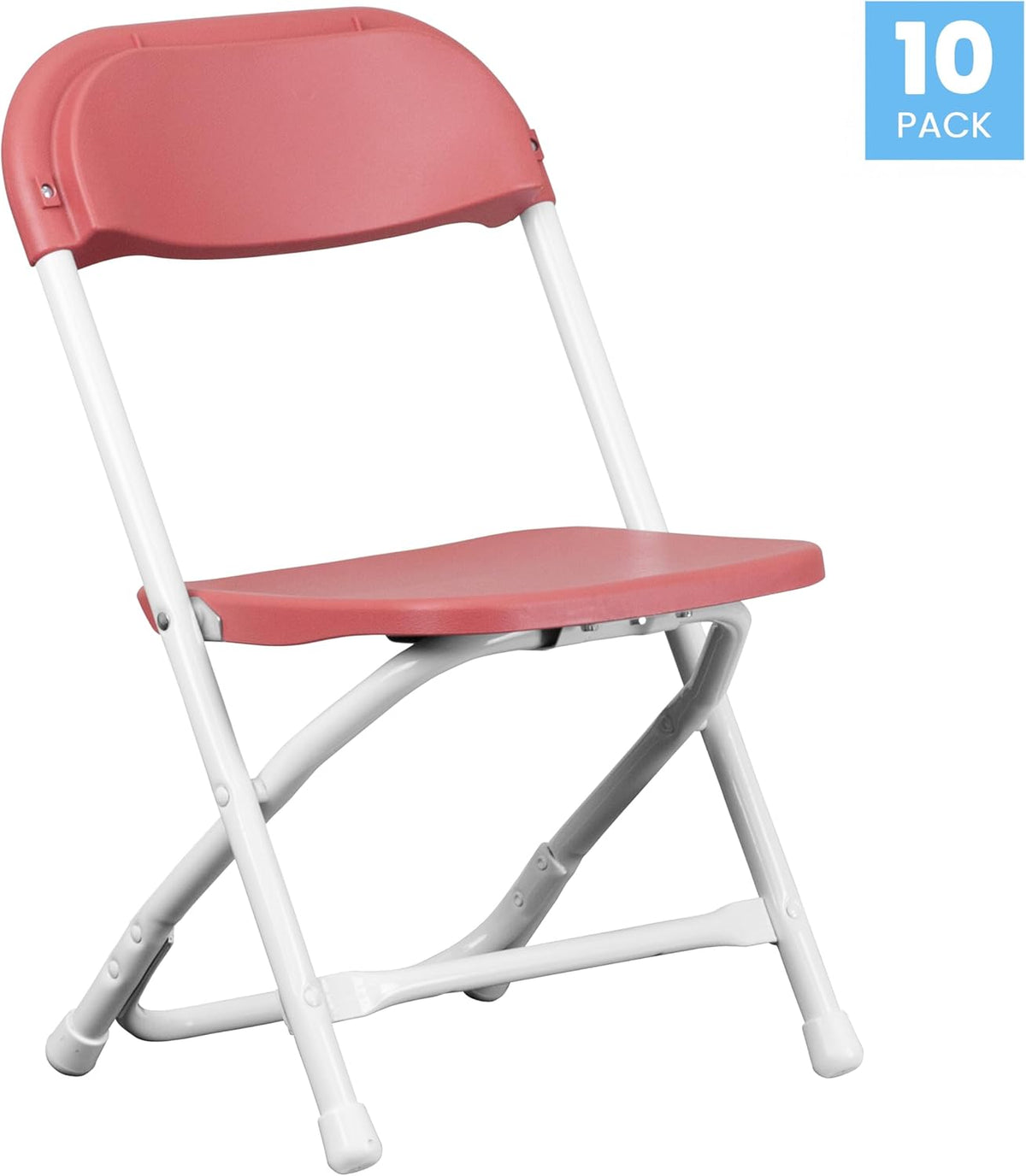 Flash Furniture Lot de 10 chaises Pliantes en Plastique pour Enfants, Bordeaux, Lot de 10