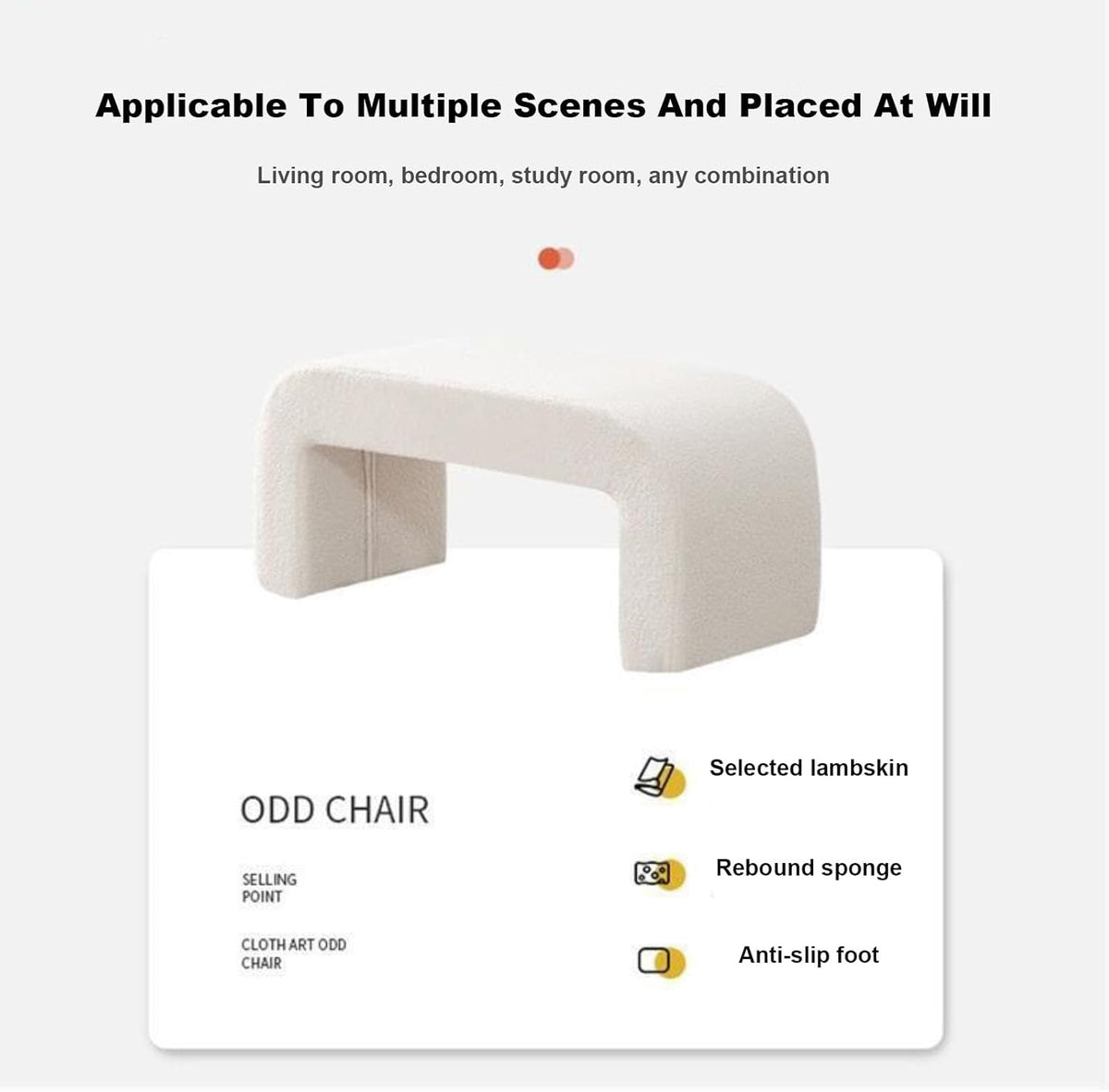 Banc ottoman rembourré en sherpa pelucheux moderne blanc crème pour chambre à coucher, salon, entrée, petit banc élégant pour bout de lit, coiffeuse et décoration d'intérieur