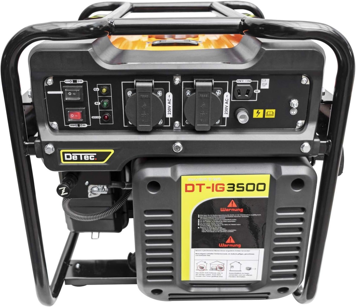DeTec. Groupe électrogène à onduleur Inverter 3,5 kW numérique 230V Generateur a Essence