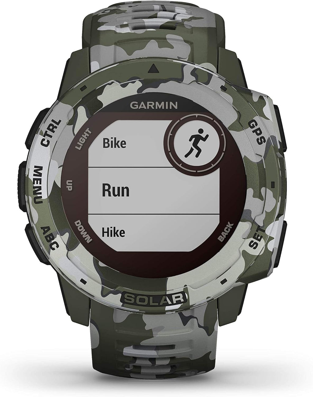 Instinct Solar Camo Edition - Montre GPS de plein air robuste avec chargement à l'énergie solaire - Lichen (Reconditionné)