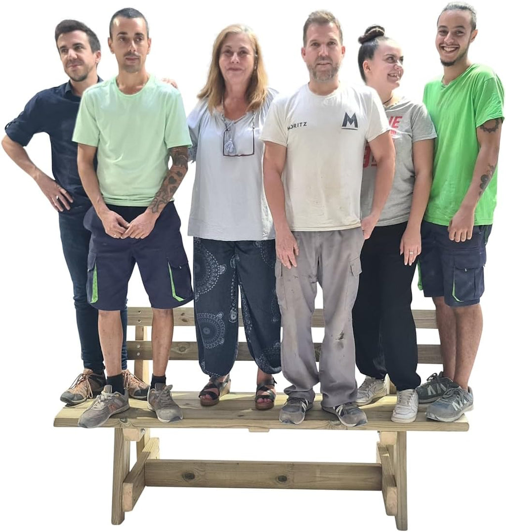 MASGAMES Banc avec dossier VIC Bois traité pour l'extérieur Autoclave Niveau IV 180 cm de long