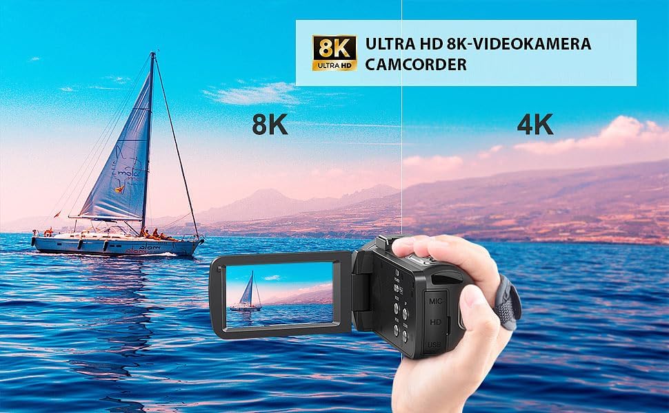 Caméscope connecté 8K UHD DV-910.uhd [Somikon]