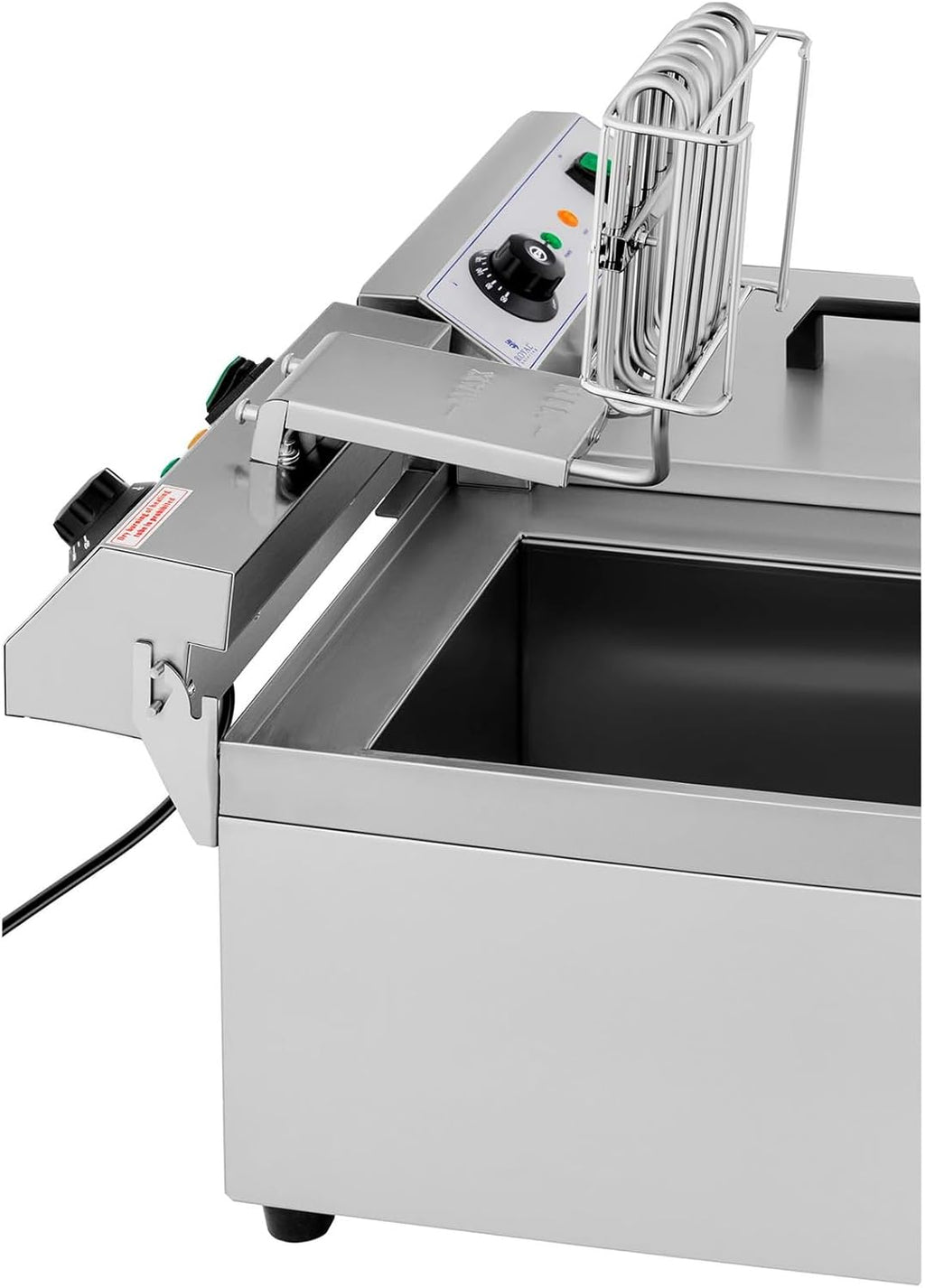 Royal Catering Friteuse Électrique 2 x 13 L, Zone Froide, Thermostat, De Restaurant Double Avec Robinet Professionnelle Commerciale