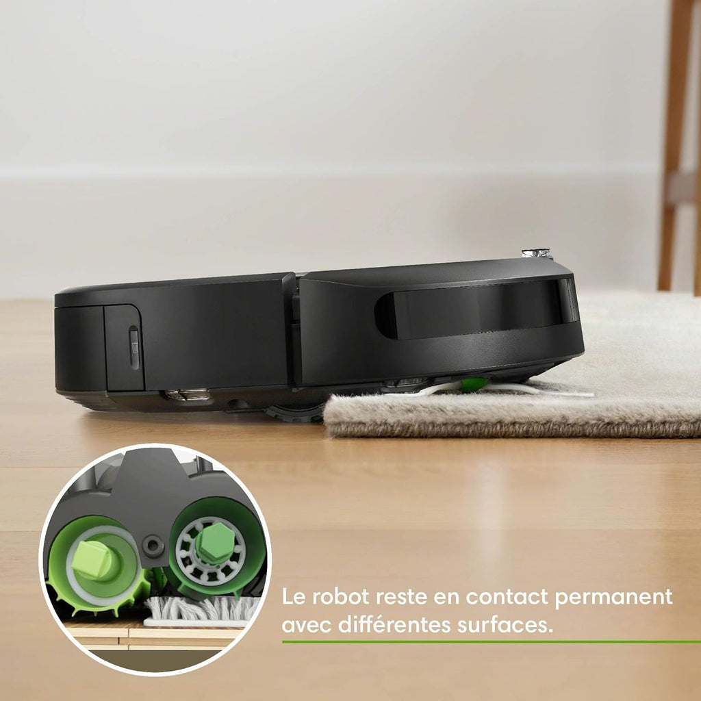 iRobot Roomba i7 (i7156) - Aspirateur Robot connecté - 2 extracteurs en Caoutchouc multisurfaces - Idéal pour Les Animaux - Cartographie, mémorise et s'adapte à Votre Domicile