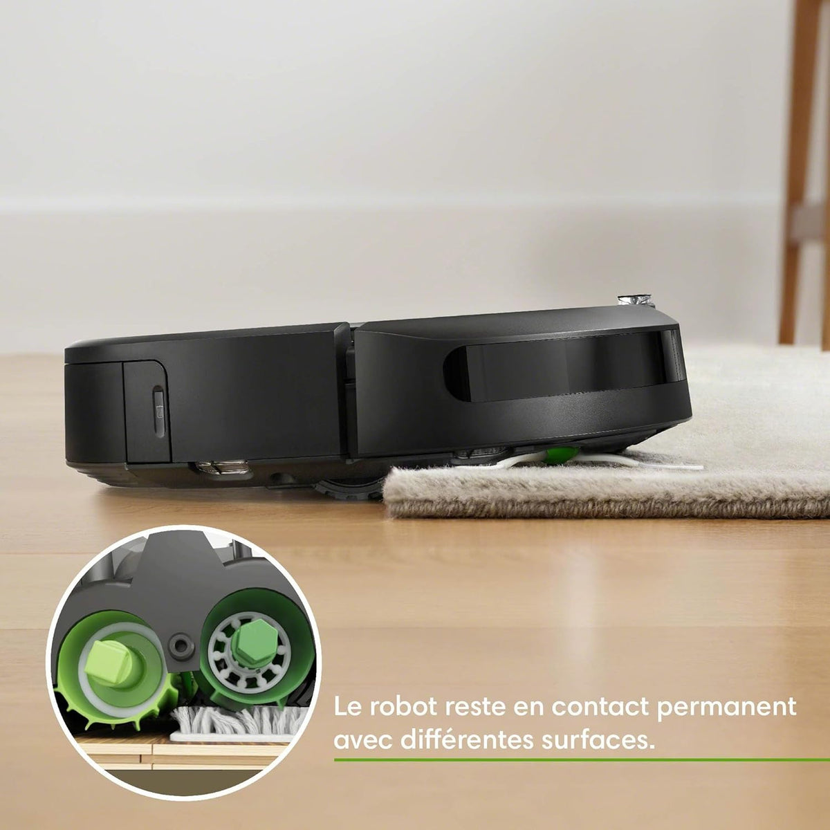 iRobot Roomba i7 (i7156) - Aspirateur Robot connecté - 2 extracteurs en Caoutchouc multisurfaces - Idéal pour Les Animaux - Cartographie, mémorise et s'adapte à Votre Domicile