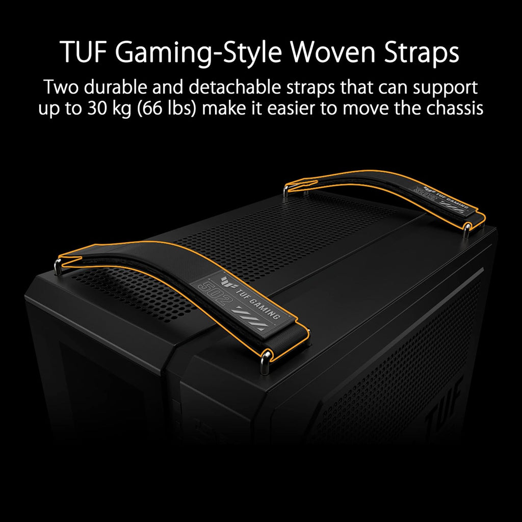 TUF Gaming GT502 Plus Blanc – Boîtier Tour avec Panneau latéral et façade en Verre trempé et 4 Ventilateurs 120 mm