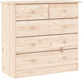 vidaXL Commode, Buffet avec Tiroir, Armoire Latérale, Meuble de Rangement Salon Chambre à Coucher Intérieur, Scandinave, Bois Massif de Pin