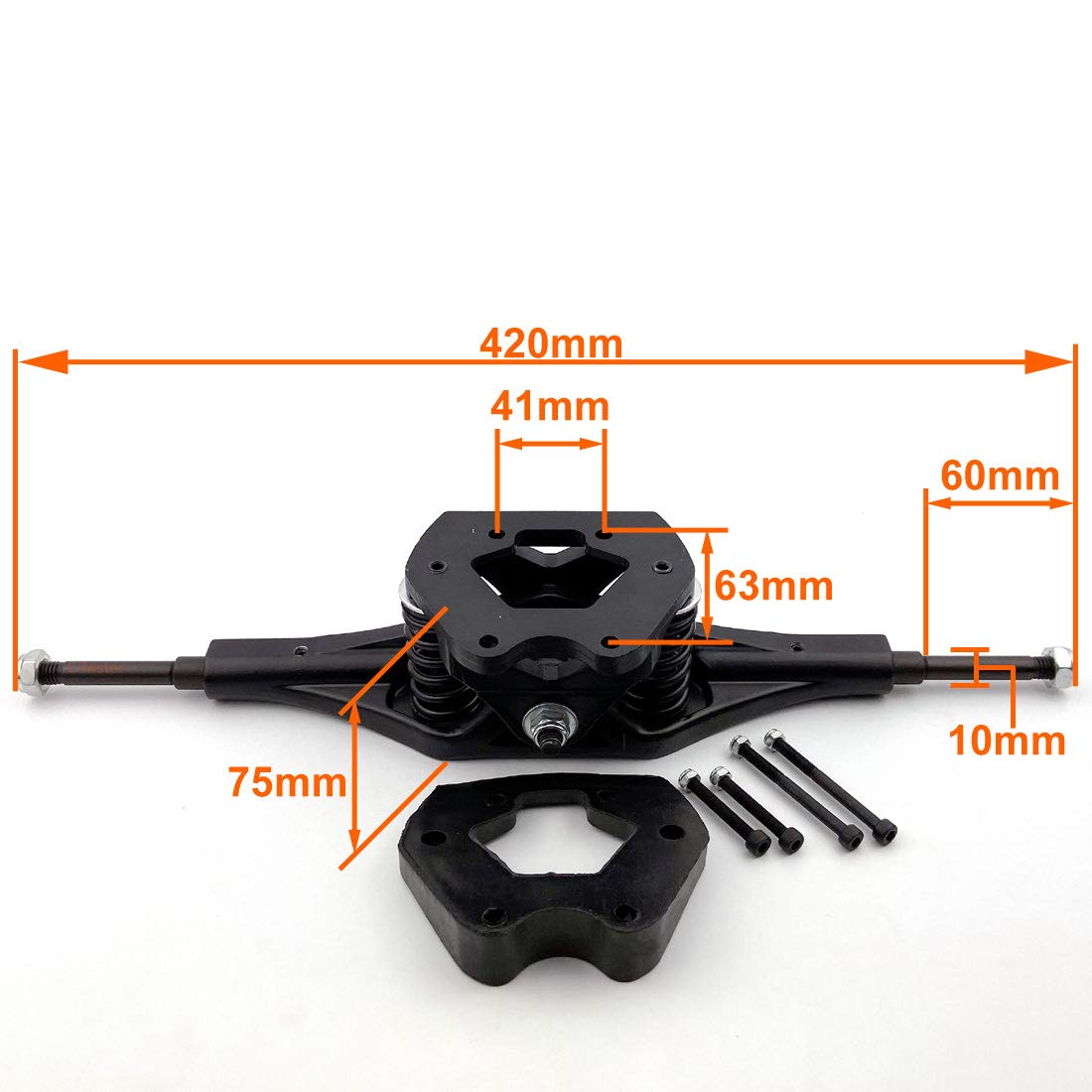 Composants pour skateboard de montagne sans moteur tout-terrain, support de moteur d'entraînement par courroie avec housse de protection (kit 1)