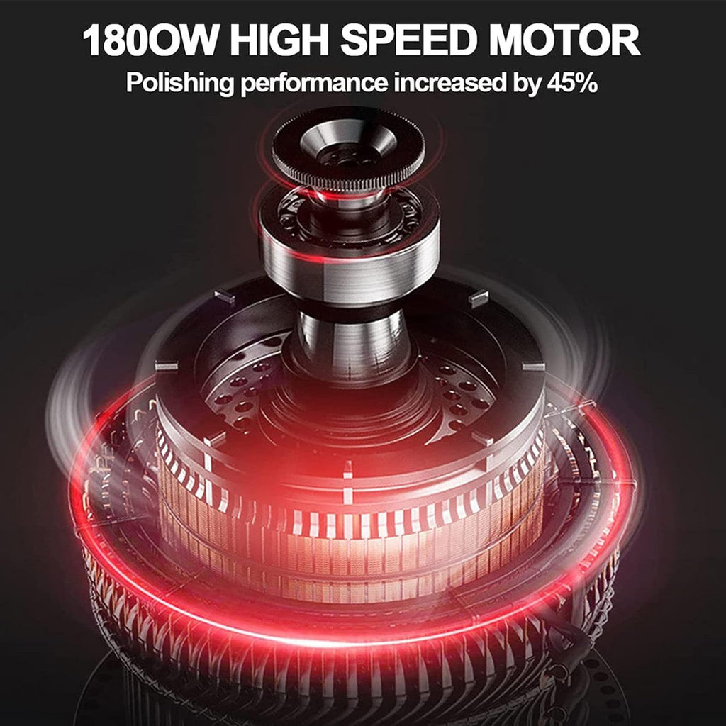 BEZAX 1800w Machines à Polisseuses électriques,Ponceuse Portative Cloisons Sèches,avec Lumières LED à Double étage/Système De Dépoussiérage sous Vide,pour Le Polissage intérieur,Sander+100SandPad