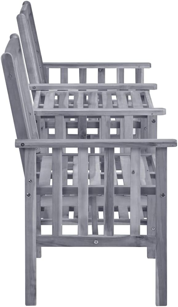 Générique Chaises de Jardin avec Table à thé et Coussins Acacia Solide,Salons de Jardin,3061317