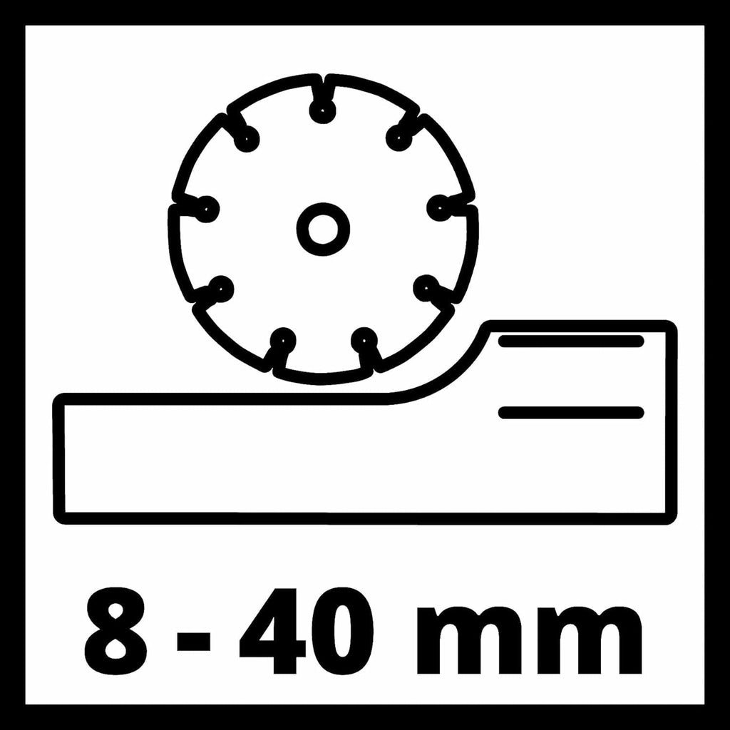 Einhell Rainureuse TE-MA 1700 (1 700 W, réglage de la largeur jusqu’à 38 mm et de la profondeur jusqu’à 40 mm) Livré en sac + 4 disques diamant