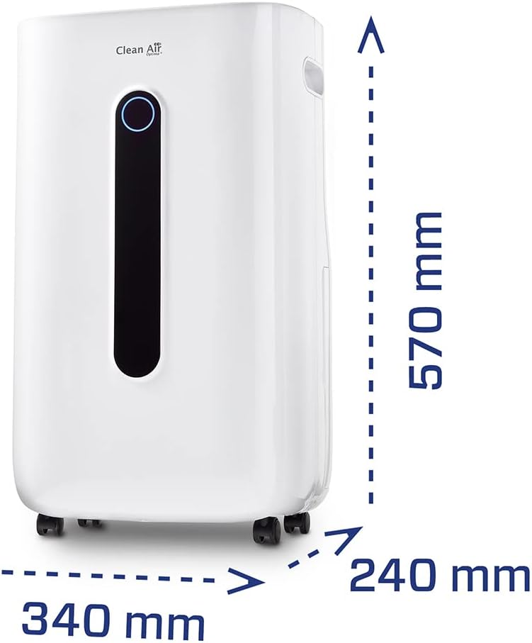 Clean Air Optima CA-705 Smart - 2en1: Déshumificateur & purificateur d’air - Idéal pour 50m² / 125m³ - Performance jusqu’à 16 litres/jour