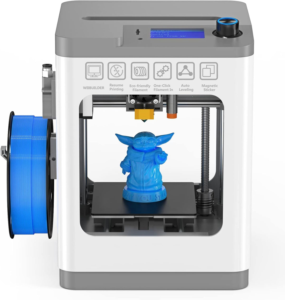 Imprimante 3D Tina2 mise à niveau, imprimantes 3D DIY à nivellement automatique pour débutants, source entièrement ouverte avec impression de CV, plaque de construction magnétique amovible à écran LCD