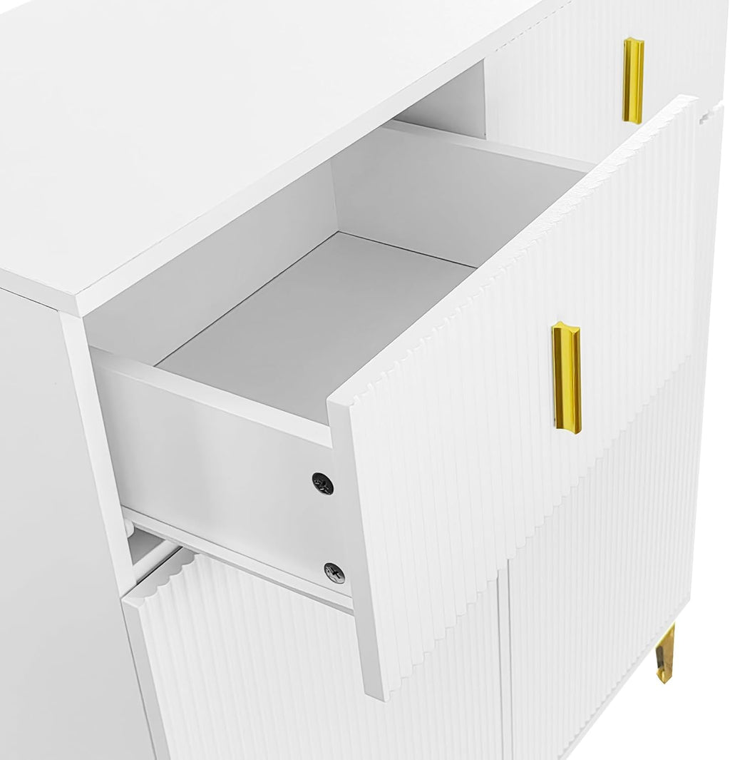 Merax Ensembles de Meubles pour Entrée, Moderne Meuble Entree Couloir avec Meuble à Chaussures et Coussins, Blanc