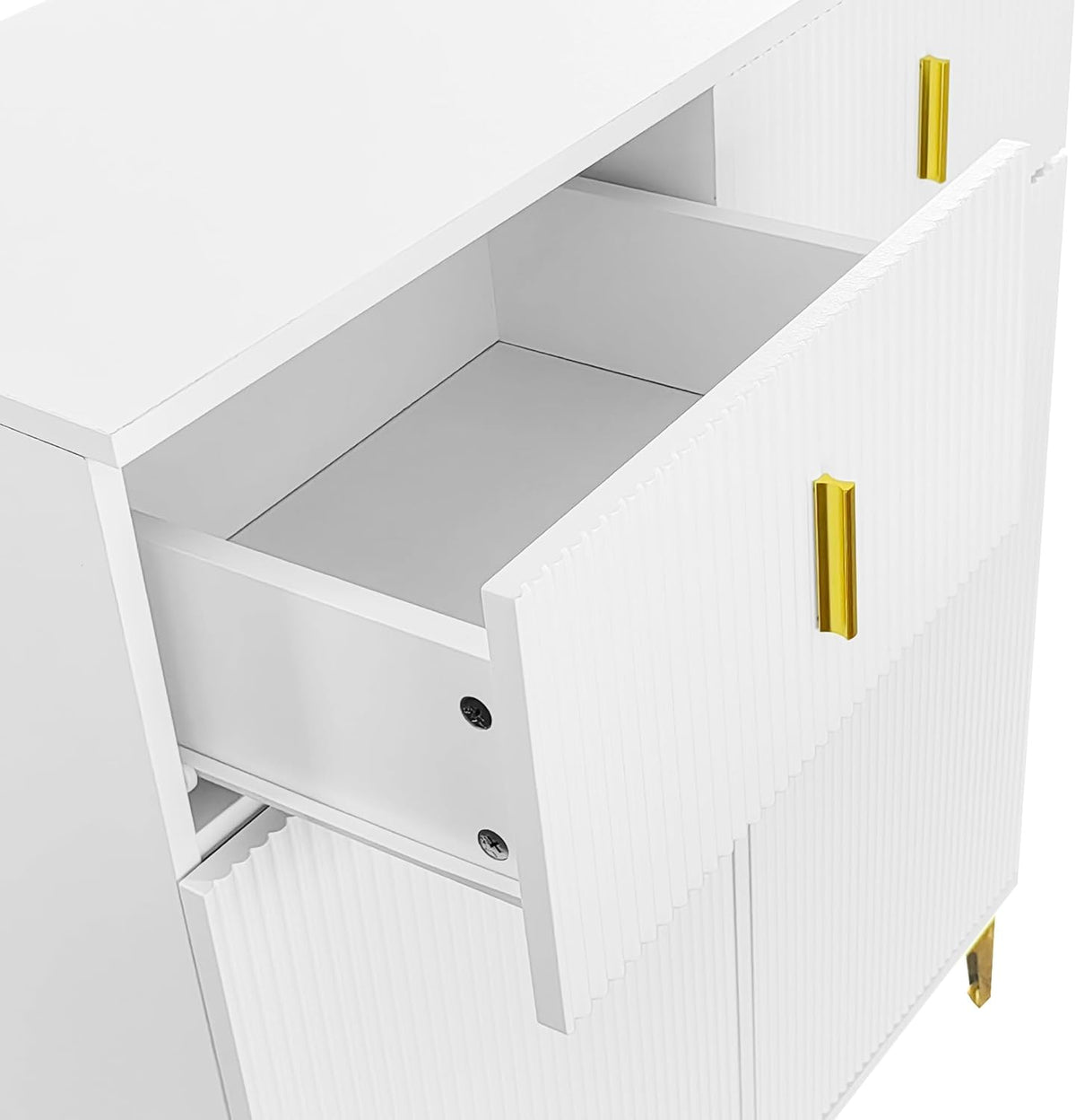 Merax Ensembles de Meubles pour Entrée, Moderne Meuble Entree Couloir avec Meuble à Chaussures et Coussins, Blanc