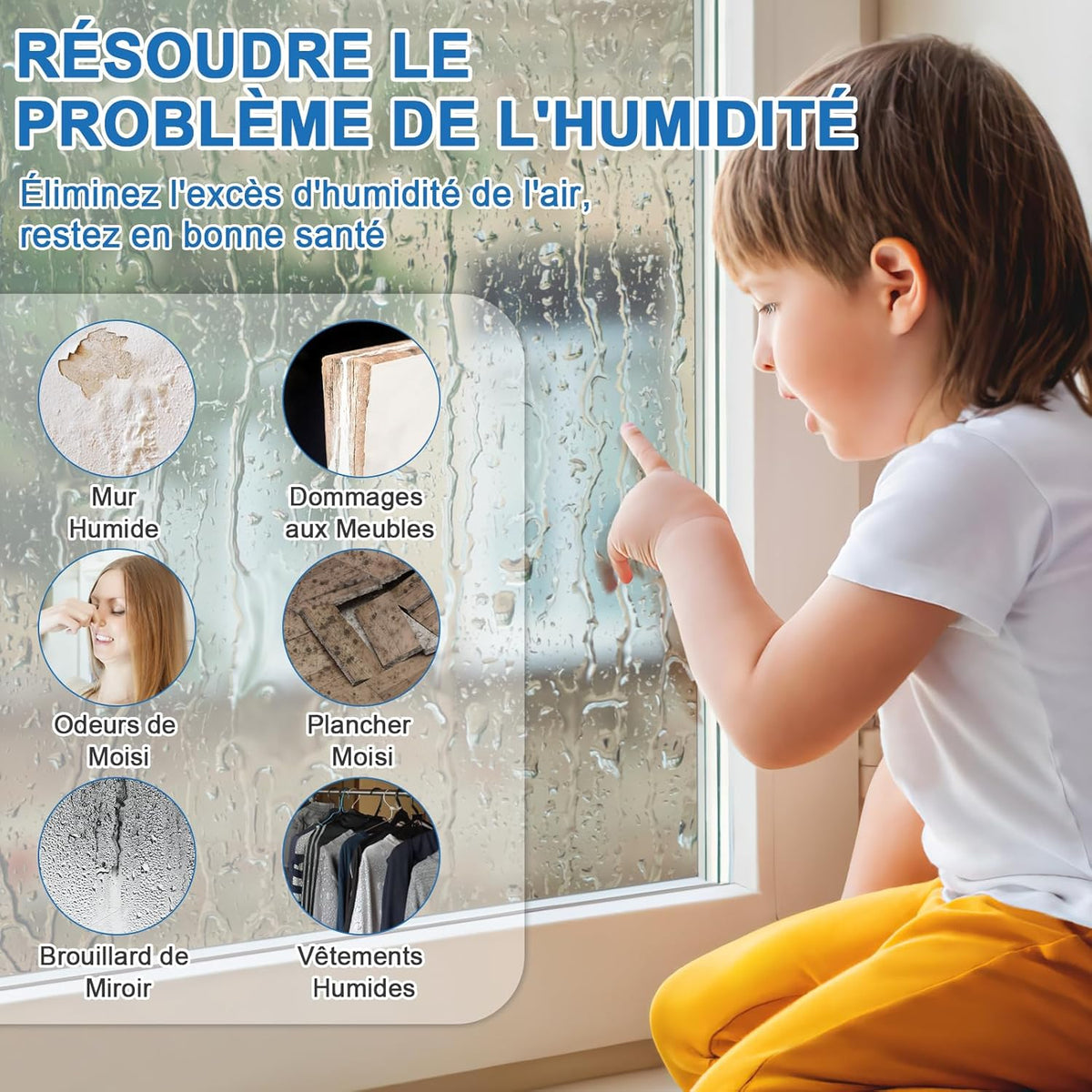 Deshumidificateur d Air, 25L/Jour Deshumidificateur Electrique Silencieux avec Capteur d'Humidité Automatique, Arrêt Auto et Dégivrage Auto, Déshumidificateur Idéal pour Maison, Bain, Chambre, Cave