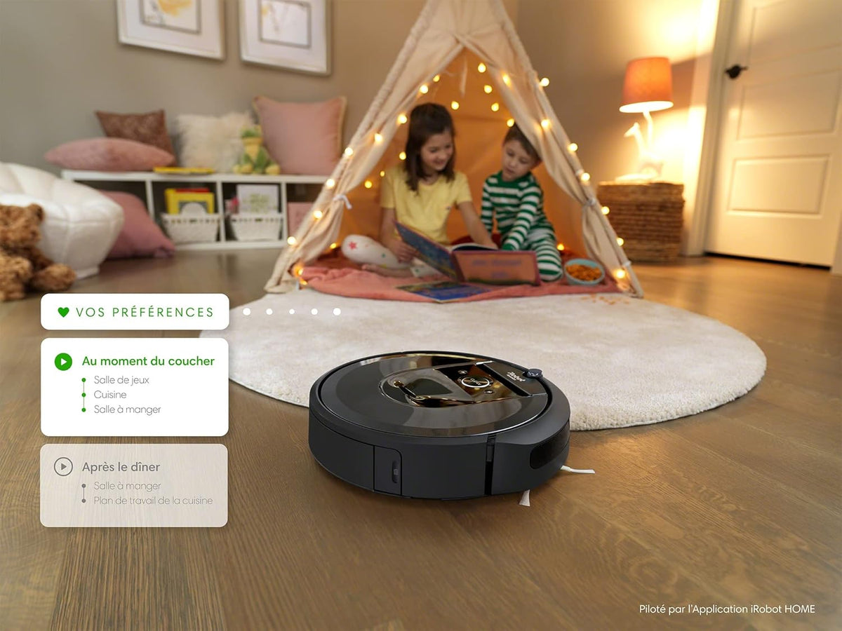 iRobot Roomba i7 (i7156) - Aspirateur Robot connecté - 2 extracteurs en Caoutchouc multisurfaces - Idéal pour Les Animaux - Cartographie, mémorise et s'adapte à Votre Domicile