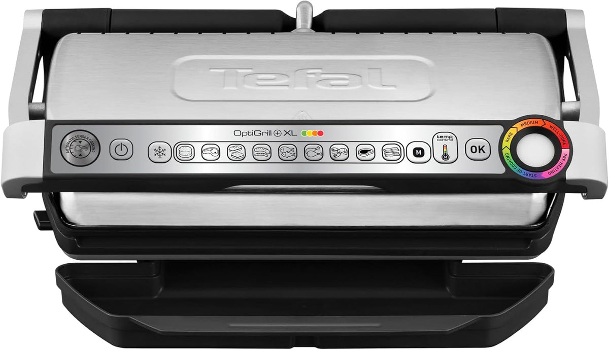 Tefal Optigrill+ XL, Grill intelligent, 9 programmes, Mode manuel, XL jusqu’à 8 personnes, GC722D16