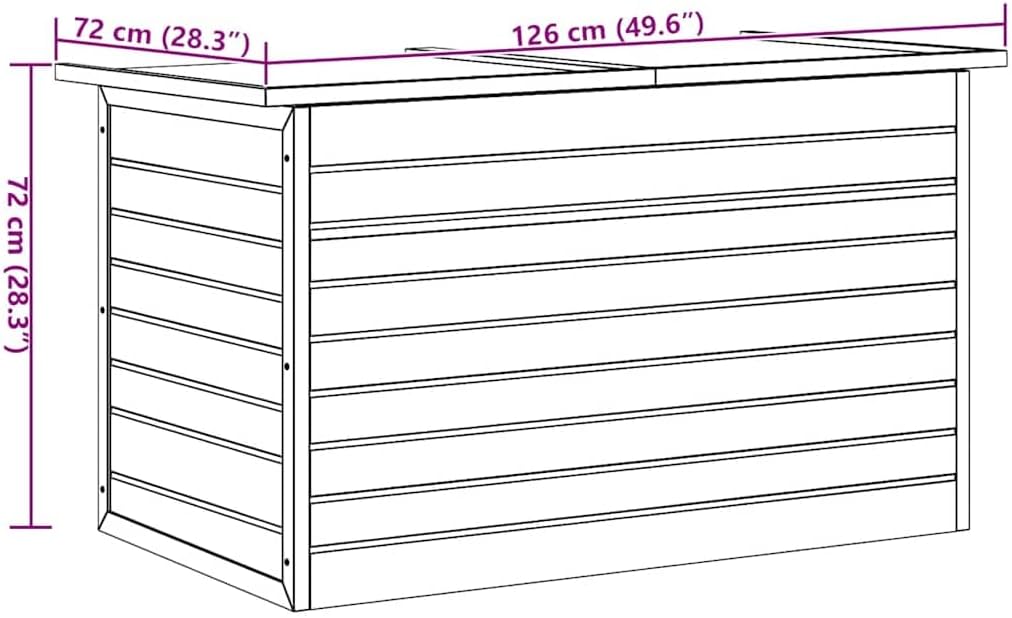 vidaXL Boîte de rangement de jardin Coffre de rangement extérieur Bois