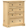vidaXL Commode Corona 92x48x120 cm Bois Massif de pin, Commode à tiroirs, classeur, Armoire à tiroirs, Armoire de Rangement, Buffet