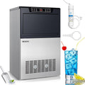LEEVOT Machine à glaçons professionnelle - Machine à glace maison 45 kg/24 h, 320 W, pour maison, bar et usage commercial