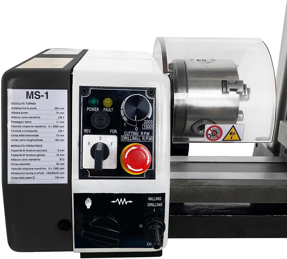 SOGI MS-1 Tour-fraiseuse combinée de banc - moteurs monophasés de 150 W - Pb 11 mm - capacité de perçage Ø10 mm