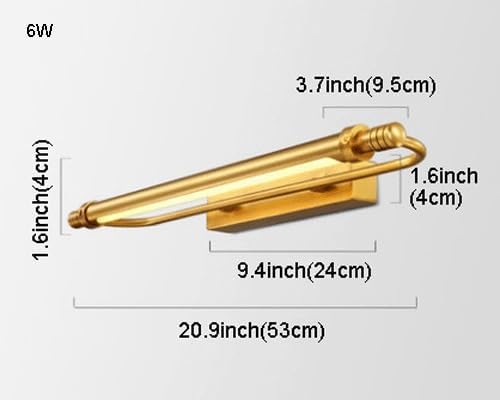 Générique Éclairage de coiffeuse luxe en acrylique avec miroir maquillage et lampe LED rétro murale for salle bain(6W)