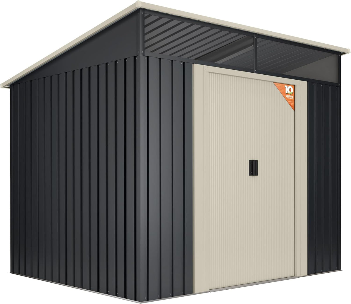 Wasabi - Abri de Jardin Métal 4,6m2 Stark avec fenêtre - Porte coulissante Double - Toit Plat - Cabane extérieur - Cabanon Rangement et Stockage - 194x239x203cm