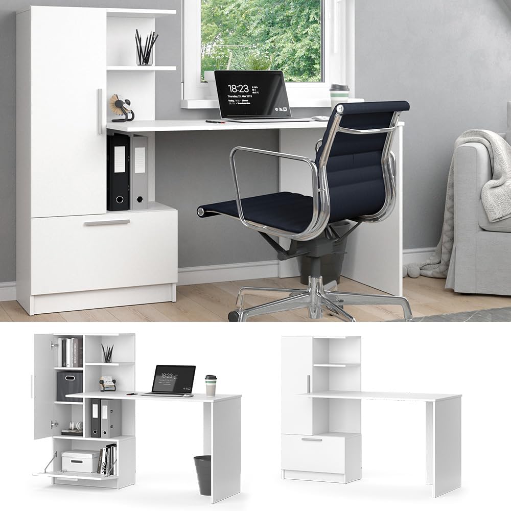 Vicco Bureau Tomy, Blanc, 150x59.3cm