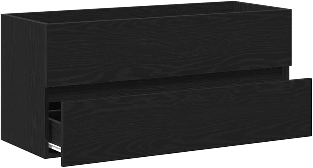 BOWEKAM Meubles, ensembles de meubles, ensembles de meubles de salle de bain, évier en chêne noir, 100 x 38,5 x 45 cm, bois d'ingénierie
