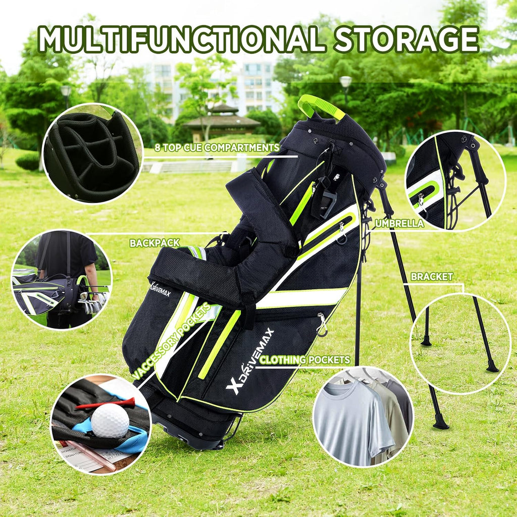 XDriveMax Sac detrepied,Sac deLeger avec Support pour Homme et Femme, Sac trépiedPremium avec Housse de Pluie, Poche Isotherme et Kit d'Accessoires de