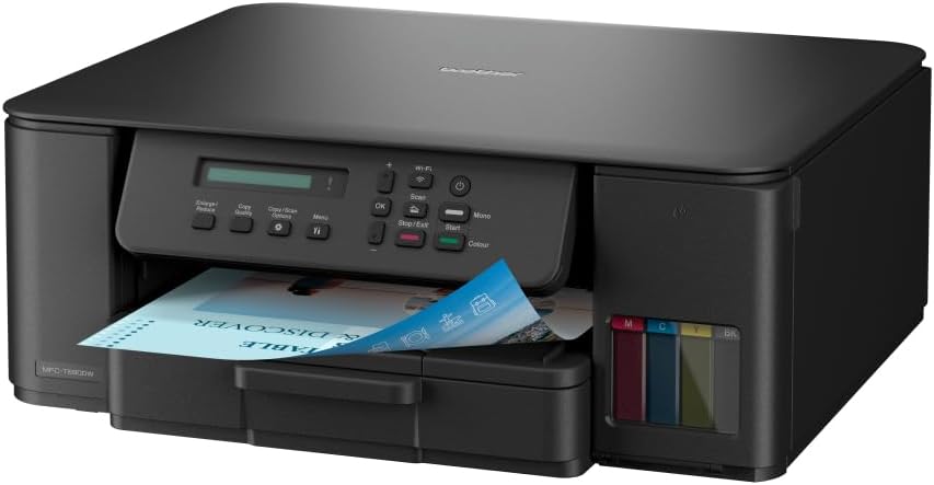 Brother DCP-T580 Imprimante Multifonction Jet d'encre 3 en 1 (Impression, Copie, Scan), Format Tank à Réservoir d'encre, Simple et économique