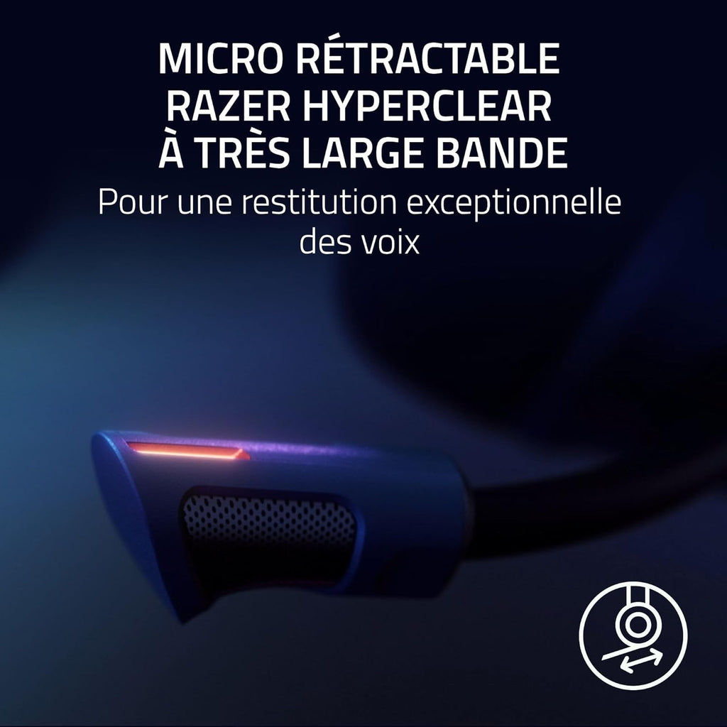 Razer Kraken V4 Pro - Casque de Jeu sans Fil avec hub de contrôle - Sensa HD haptics (hub de contrôle OLED, Triforce 40mm Drivers, HyperSpeed & Bluetooth, THX Spatial Audio, RGB) Noir