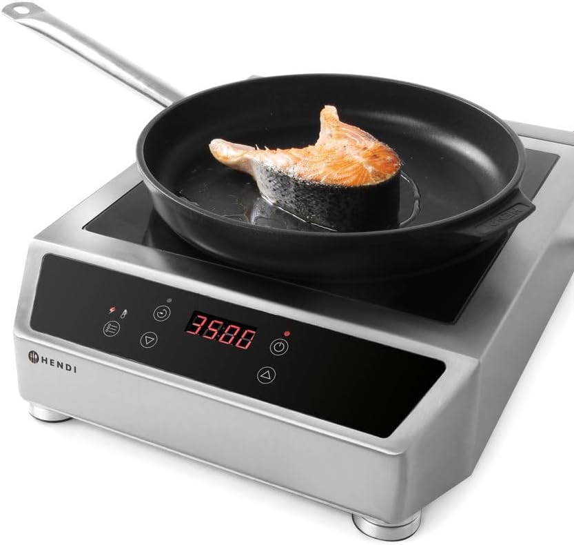 HENDI 239711 Plaque de Cuisson à Induction Modèle 3500 D 340 X 440 X 120 mm