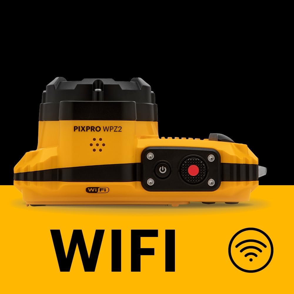 KODAK Pixpro WPZ2 - Appareil Photo Numérique Compact 16M Pixels, étanche à 15m, Anti-Choc, Video 720p, Ecran LCD 2,7 - Batterie Li-ion, Jaune