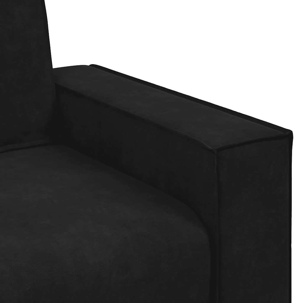 vidaXL Canapé à 3 Places Noir 180 cm Velours, canapé, canapé Trois Places, canapé 3 Places en Velours, Divan, canapé en Velours