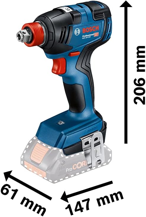 Bosch Professional 18V System boulonneuse sans-fil GDX 18V-200 (couple maxi de 200 Nm, avec L-BOXX)