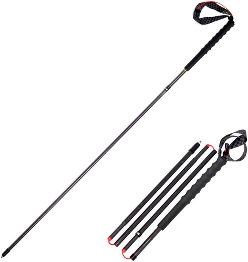 Polonage de Trekking en Fibre de Carbone Pliable léger Polon-2 Pack Strong Pliage Meilleur bâton de Marche, Poteau de randonnée Extensible Anti-Choc pour Le Camping, Mountainin