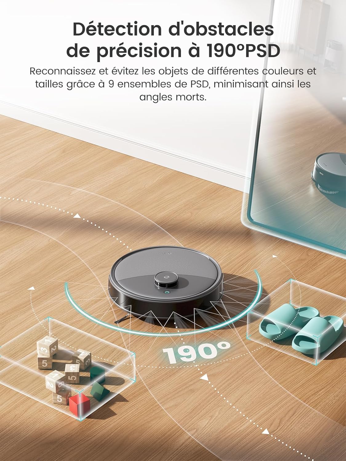 Lefant M3 Max Robot Aspirateur Laveur 20 000 Pa, Station Multifonctionnelle, Double Serpillière Rotative 200 TR/Min & Relevable 9mm, Navigation dToF, Évitement d'obstacles PSD, 220min